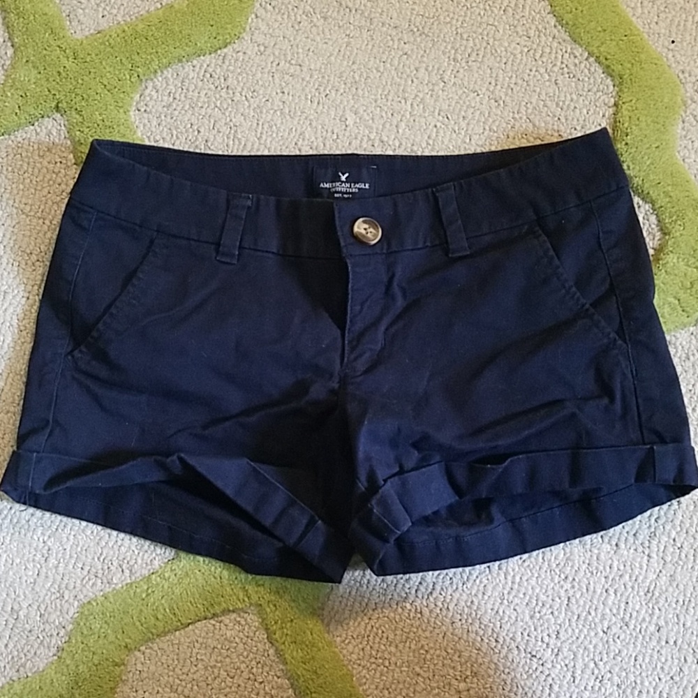 American Eagle Navy Midi Shorts